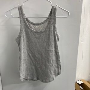White and grey tank top size medium